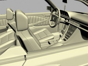 mercedes 126 sec amg widebody Modelo 3D