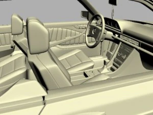 mercedes 126 sec amg widebody 3D Model