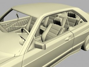 mercedes 126 sec amg widebody Modelo 3D