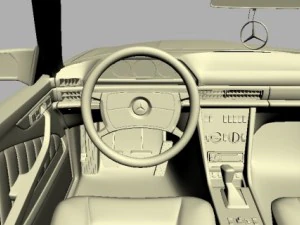mercedes 126 sec amg widebody 3D Model