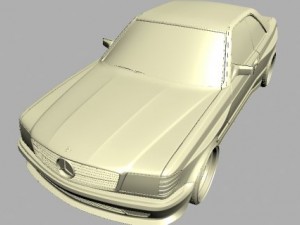 mercedes 126 sec amg widebody Modelo 3D