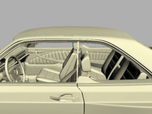mercedes 126 sec amg widebody Modelo 3D