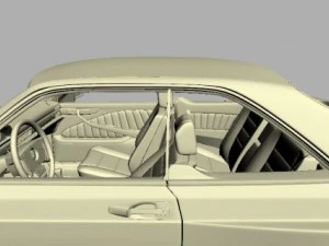 mercedes 126 sec amg widebody 3D Model