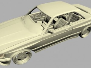 mercedes 126 sec amg widebody Modelo 3D