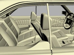 mercedes 126 sec amg widebody 3D Model