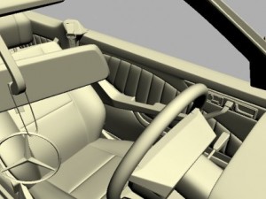 mercedes 126 sec amg widebody Modelo 3D