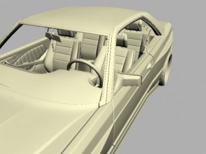 mercedes 126 sec amg widebody Modelo 3D