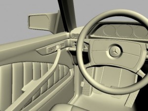 mercedes 126 sec amg widebody Modelo 3D