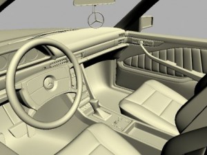 mercedes 126 sec amg widebody Modelo 3D