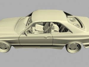 mercedes 126 sec amg widebody Modelo 3D