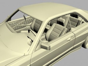 mercedes 126 sec amg widebody Modelo 3D