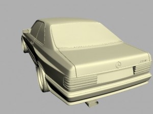 mercedes 126 sec amg widebody Modelo 3D