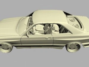 mercedes 126 sec amg widebody 3D Model