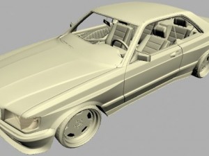 mercedes 126 sec amg widebody Modelo 3D