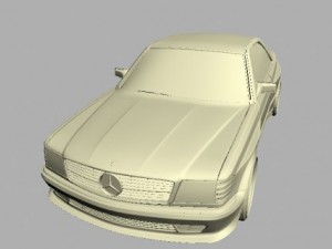 mercedes 126 sec amg widebody Modelo 3D