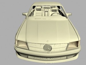 mercedes 126 sec amg widebody Modelo 3D