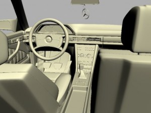 mercedes 126 sec amg widebody Modelo 3D