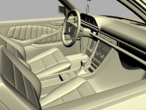 mercedes 126 sec amg widebody Modelo 3D