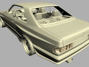 mercedes 126 sec amg widebody Modelo 3D