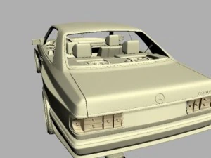 mercedes 126 sec amg widebody 3D Model