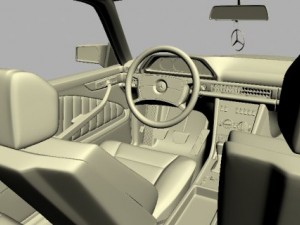 mercedes 126 sec amg widebody Modelo 3D