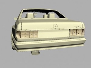 mercedes 126 sec amg widebody Modelo 3D