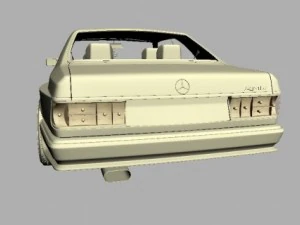 mercedes 126 sec amg widebody 3D Model
