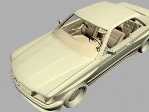 mercedes 126 sec amg widebody Modelo 3D