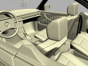 mercedes 126 sec amg widebody 3D Model