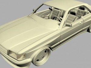 mercedes 126 sec amg widebody Modelo 3D