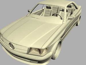 mercedes 126 sec amg widebody Modelo 3D