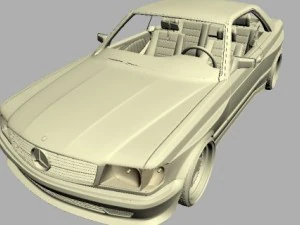 mercedes 126 sec amg widebody 3D Model