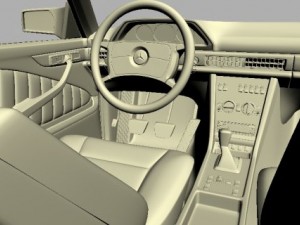 mercedes 126 sec amg widebody Modelo 3D