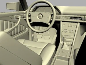 mercedes 126 sec amg widebody 3D Model