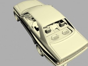 mercedes 126 sec amg widebody Modelo 3D