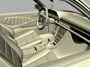 mercedes 126 sec amg widebody Modelo 3D