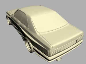mercedes 126 sec amg widebody Modelo 3D