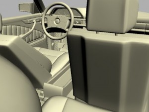 mercedes 126 sec amg widebody Modelo 3D