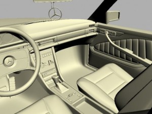 mercedes 126 sec amg widebody Modelo 3D
