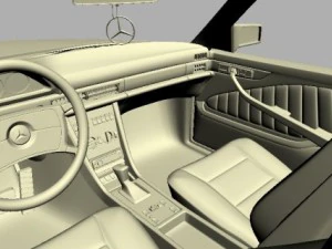 mercedes 126 sec amg widebody 3D Model
