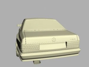 mercedes 126 sec amg widebody 3D Model