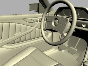 mercedes 126 sec amg widebody Modelo 3D