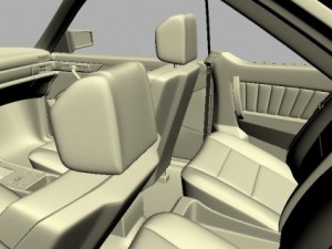 mercedes 126 sec amg widebody Modelo 3D