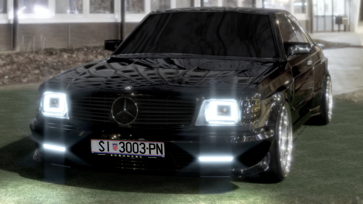 mercedes 126 sec amg widebody 3D Model .c4d .max .obj .3ds .fbx .stl .blend 