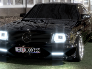 mercedes 126 sec amg widebody Modelo 3D