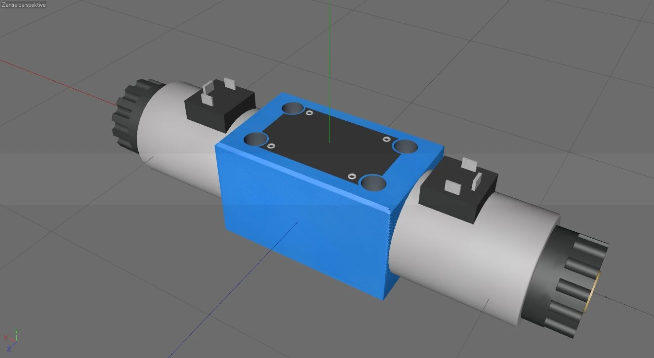 hydraulics valve 3D Model .c4d .max .obj .3ds .fbx .stl .blend 
