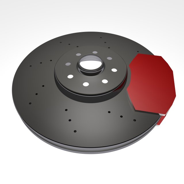 brake disc 3D Model .c4d .max .obj .3ds .fbx .stl .blend 