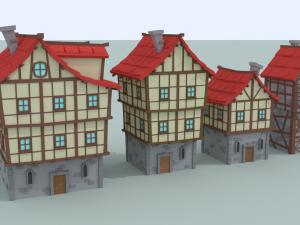medieval city pack 3D 模型