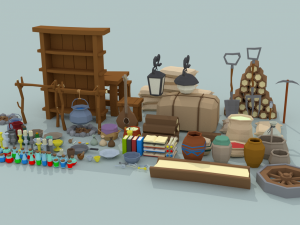 medieval city pack 3D 模型