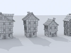 pacchetto citt&agrave; medievale Modello 3D